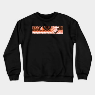 Tatoo art orange tribal line Crewneck Sweatshirt